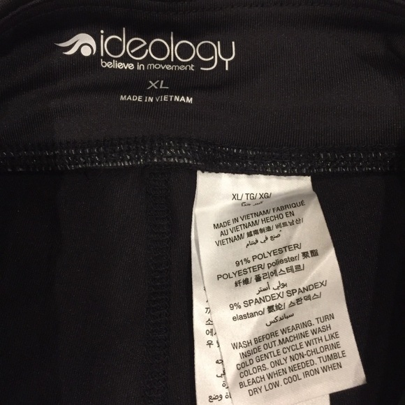 Ideology Junior girls Gold Pattern Pull on Black Caged Capri Leggings XL - Picture 5 of 16